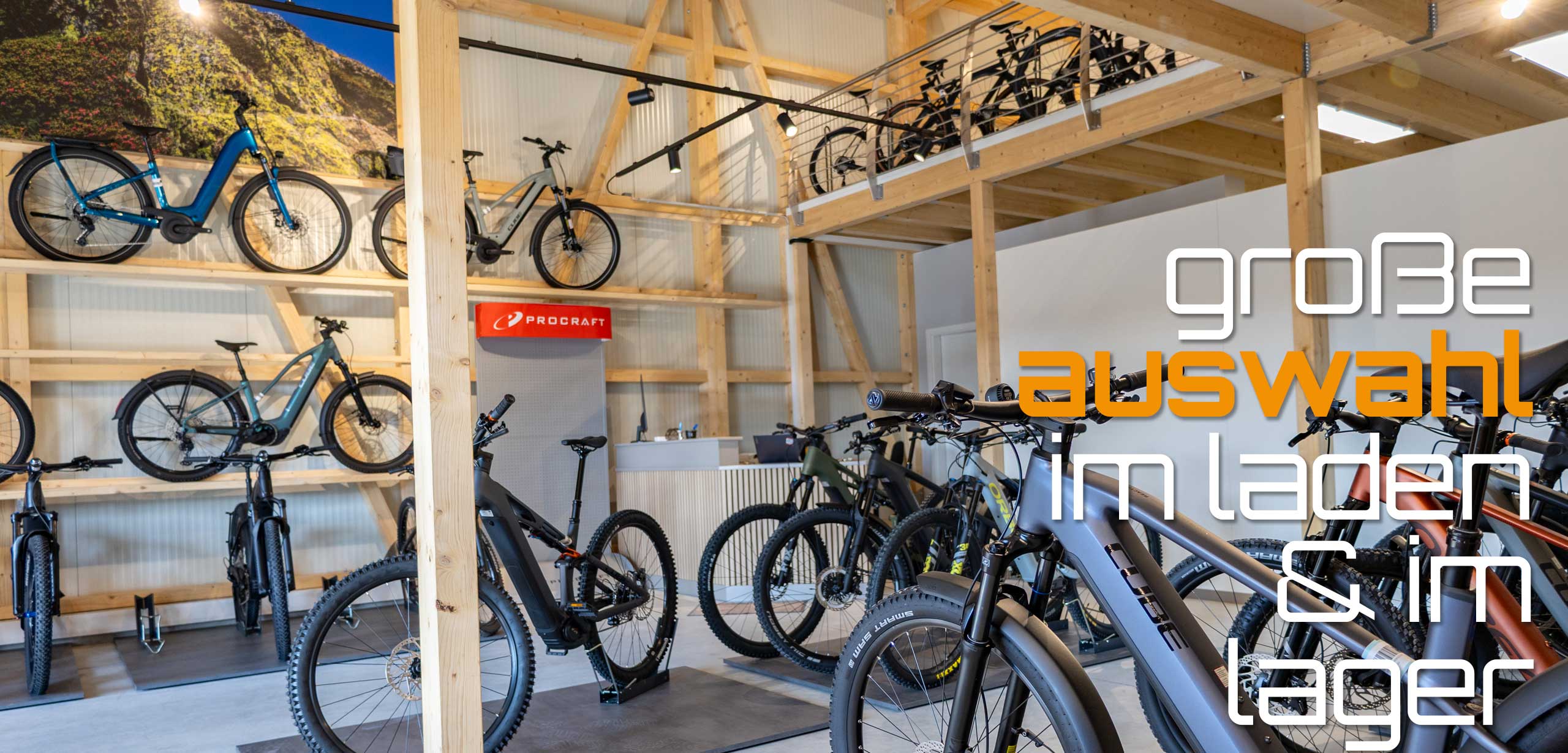 Große Fahrrad- und E-Bike-Auswahl im Fahrradladen in Hardheim und im Lager